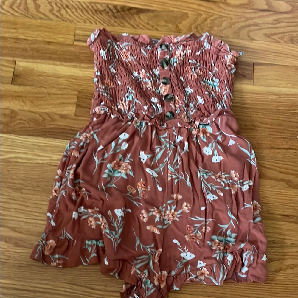 Floral Button-Down Romper